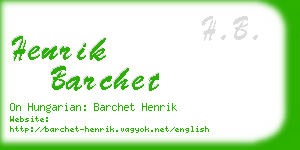 henrik barchet business card